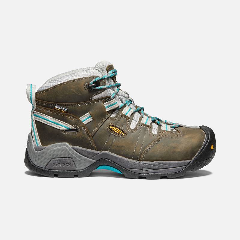 Keen Detroit XT Waterproof Steel Toe Arbeitsschuhe Damen DE-15283 Gargoyle/Lake Blue - Keen Damensch